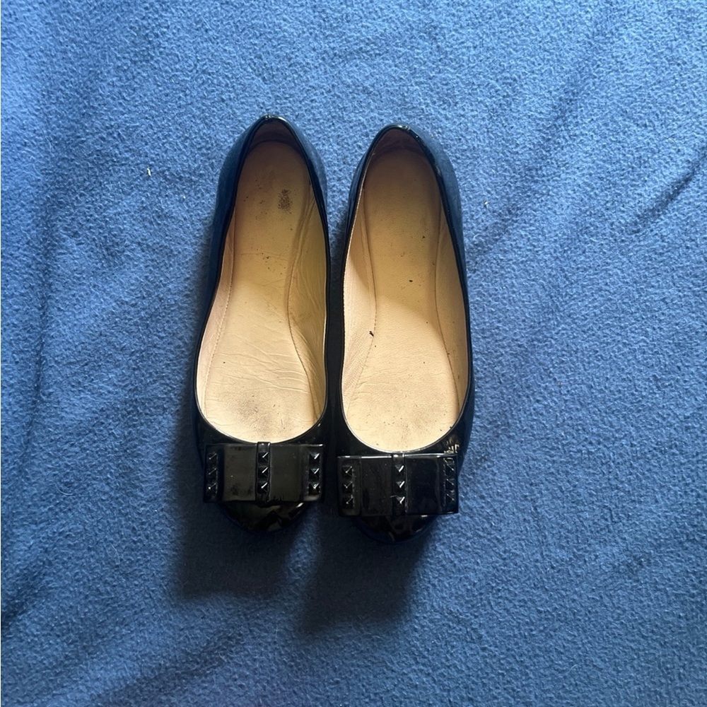 Fendi Elegant Black Studded Flats